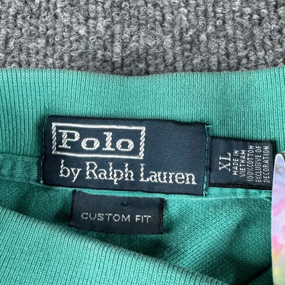 Polo Ralph Lauren Shirt Men XL Teal Short‎ Sleeve Button Down Cotton Custom Fit